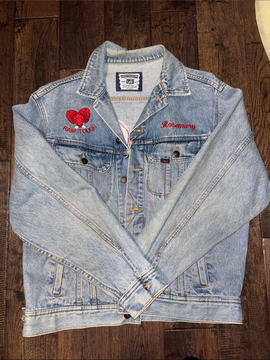 Lee Other - Lee Light Blue Denim Jacket with Red Embroidery